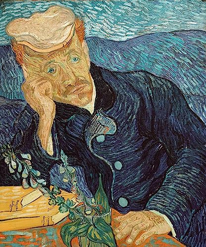 Peinture d'art d'affiche Van Gogh portrait Dr Gachet, poster déco maison 60x90