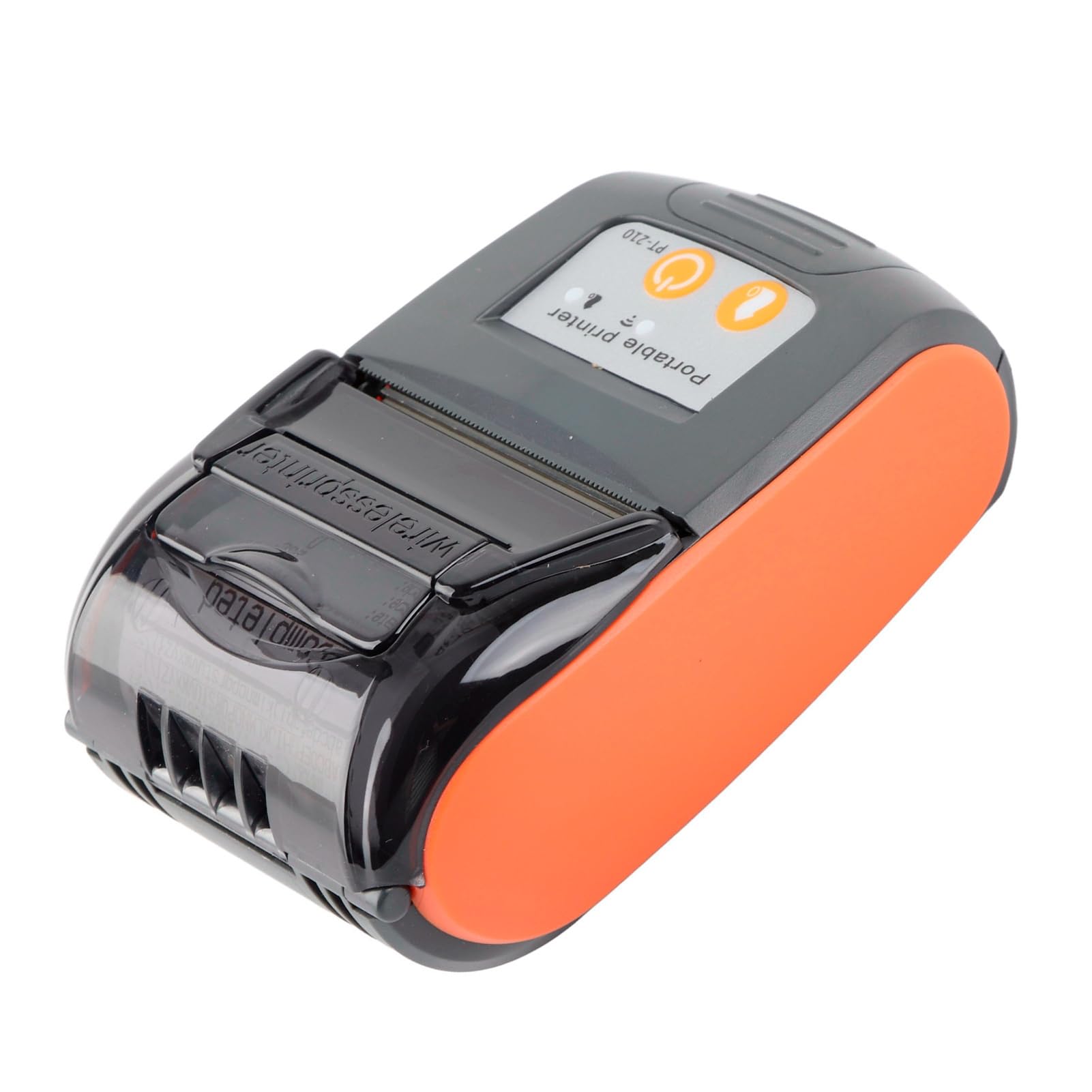Stampante per Ricevute Bluetooth, Mini Stampante Termica Pos Portatile da 58 Mm, Stampante per Ricevute Portatile Wireless Stampante Termica per Fatture Bluetooth Supporto per Controllo da(Arancia)