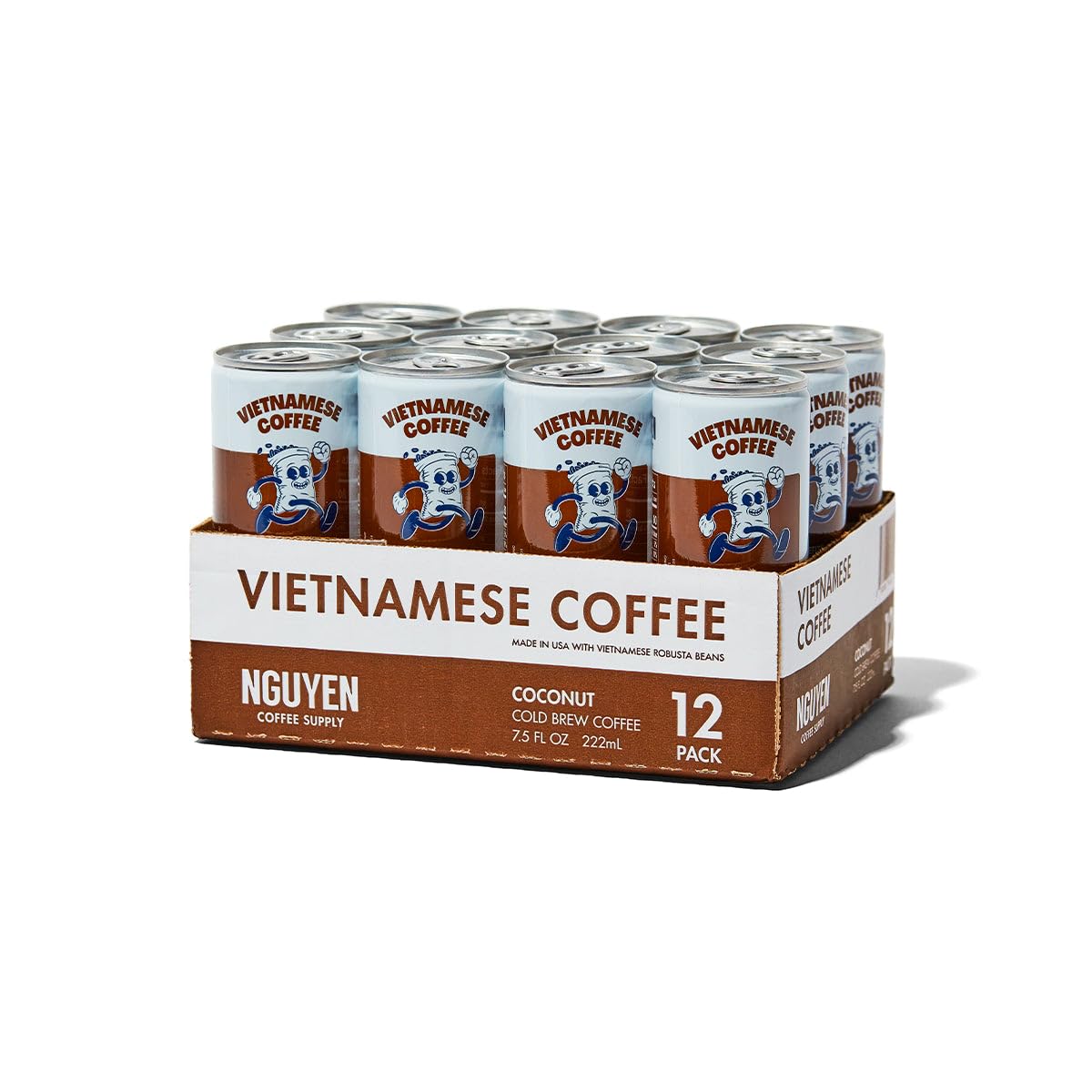 Nguyen Coffee Supply Vietnamese Coconut Ready-to-Drink 7.5 fl oz (Pack of 12)