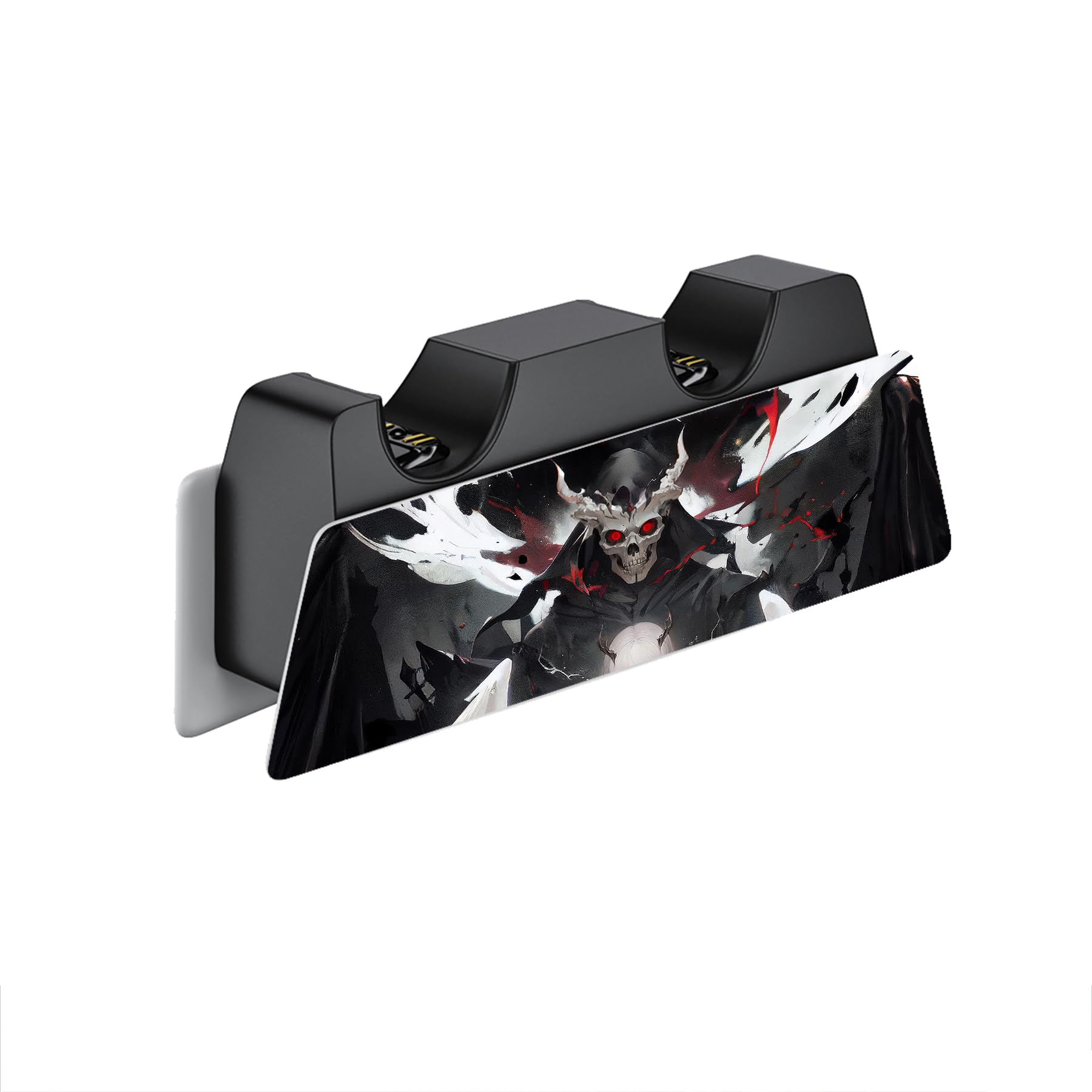 playvital Autocollant Skin pour ps5 Manette,Sticker pour ps5 Console Disc Edition & Station de Charge & Casque & Télécommande-Ange des Ténèbres