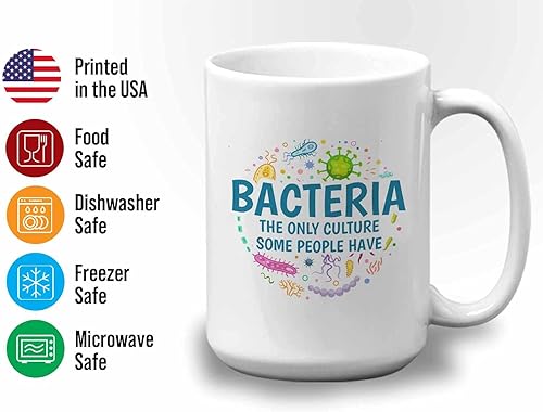 Miniatura 3 de Bubble Hugs Microbiology - Taza de café de 15 onzas, color blanco, bacterias, The Only Culture - Funny Microbiologist Bacteria Microbe Organism