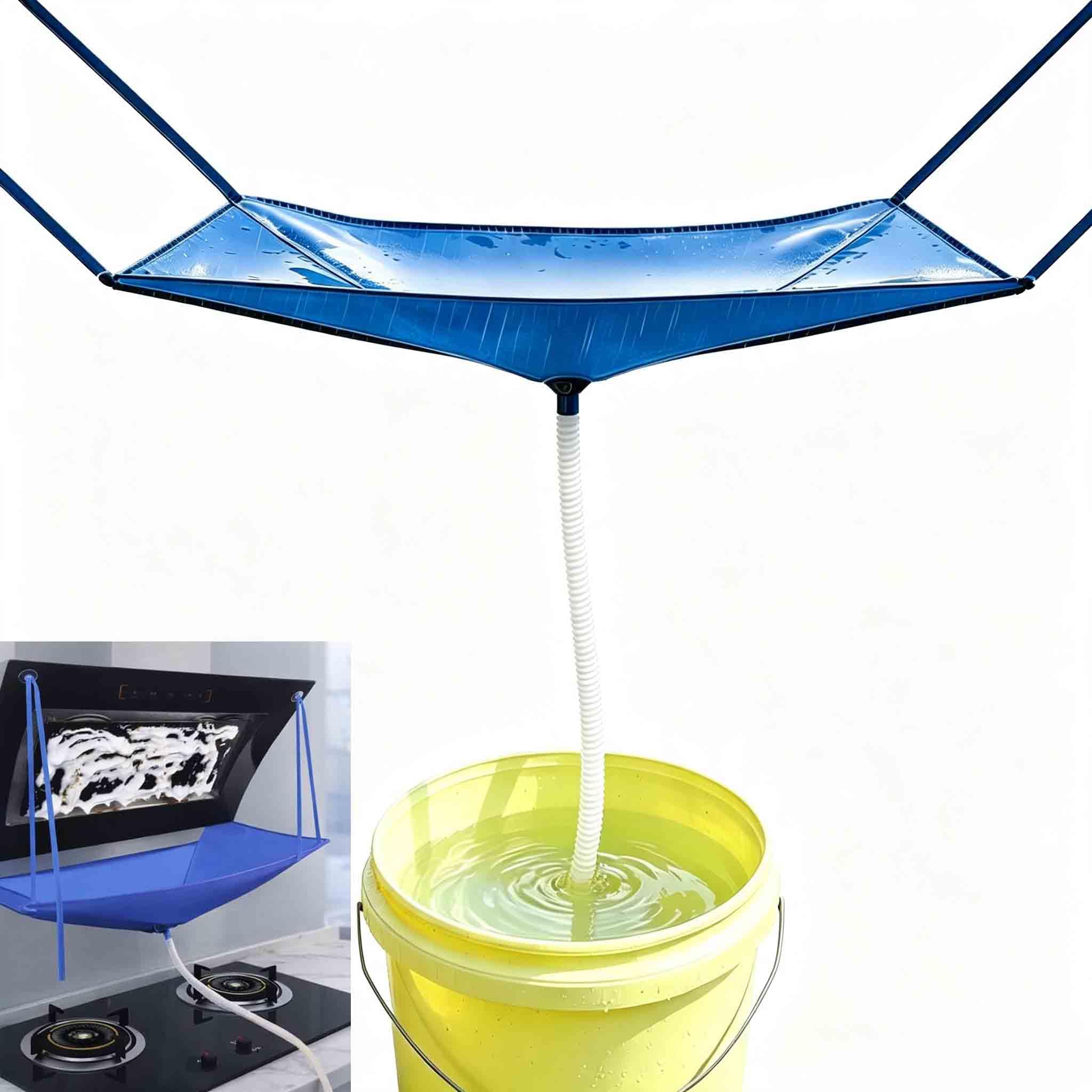 Rainwater Collector System With Hose - Water Storage Bag, Rain Catcher, Reusable Roof Drain Fitting Tarp, Water Diverter, For Lawn Outdoor Backyard Garden, Range Hood Cleaning Covers