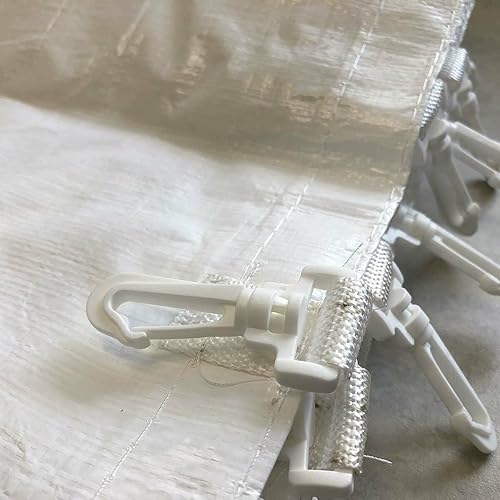 Miniatura 5 de Kit de pared lateral de alta resistencia de 10 x 20 pies, juego completo de (2) pies de 10 pies y (2) paredes laterales blancas de 20 pies  para