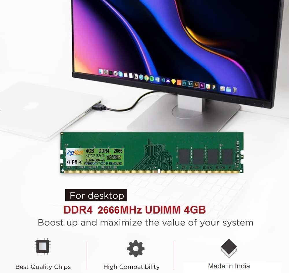 Amazon.in: Buy Zipmem® 4GB DDR4 Desktop RAM 2666MHz | U-DIMM