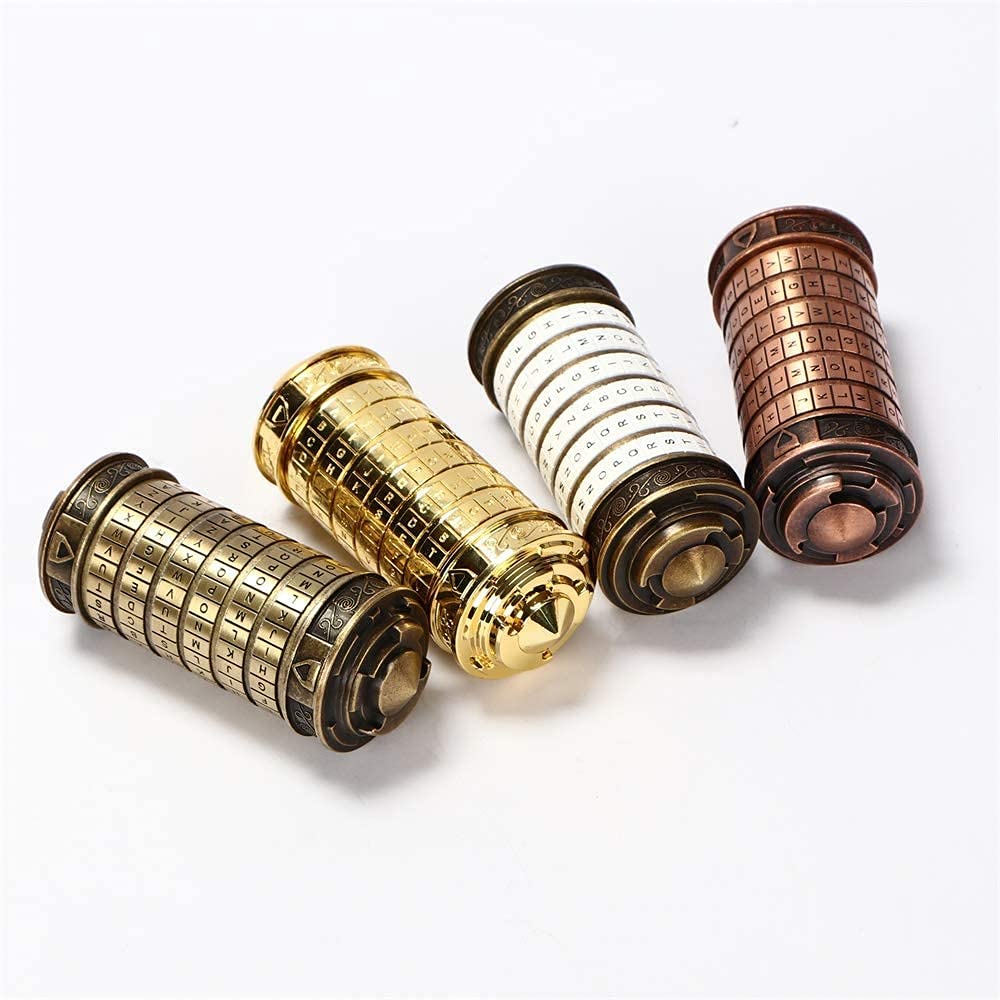 Da Vinci Code Cryptex San Valentin Regalos Originales Hombre Mujer de cumpleaños Mini Bloqueo de Metal Regalos Cryptex Lock para Amigo Novio Novia Parejas Invisible Madres Padres
