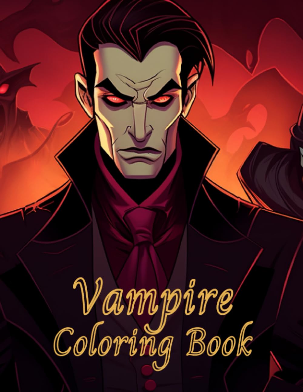 Vampire: Adult Coloring Book, 40 Amazing Pages, Teen and Kids Coloring Book With Beautiful Designs, Anxiety Relief, Anti-stress, Relaxation and Creativity.