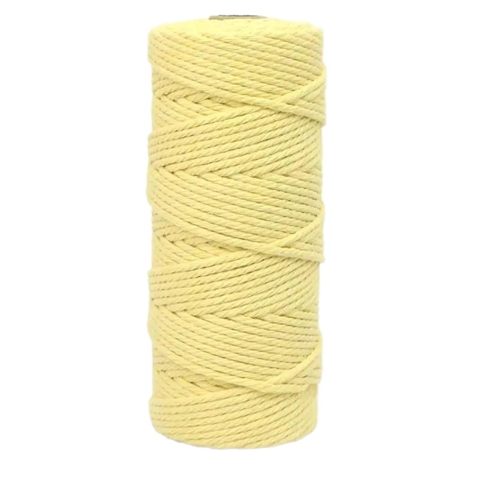 Cotton Macrame Cord 3.0mm-100m Colorful Natural Cotton Macrame Rope Cord for Wall Hanging Plant Hangers Crafts(Color13)