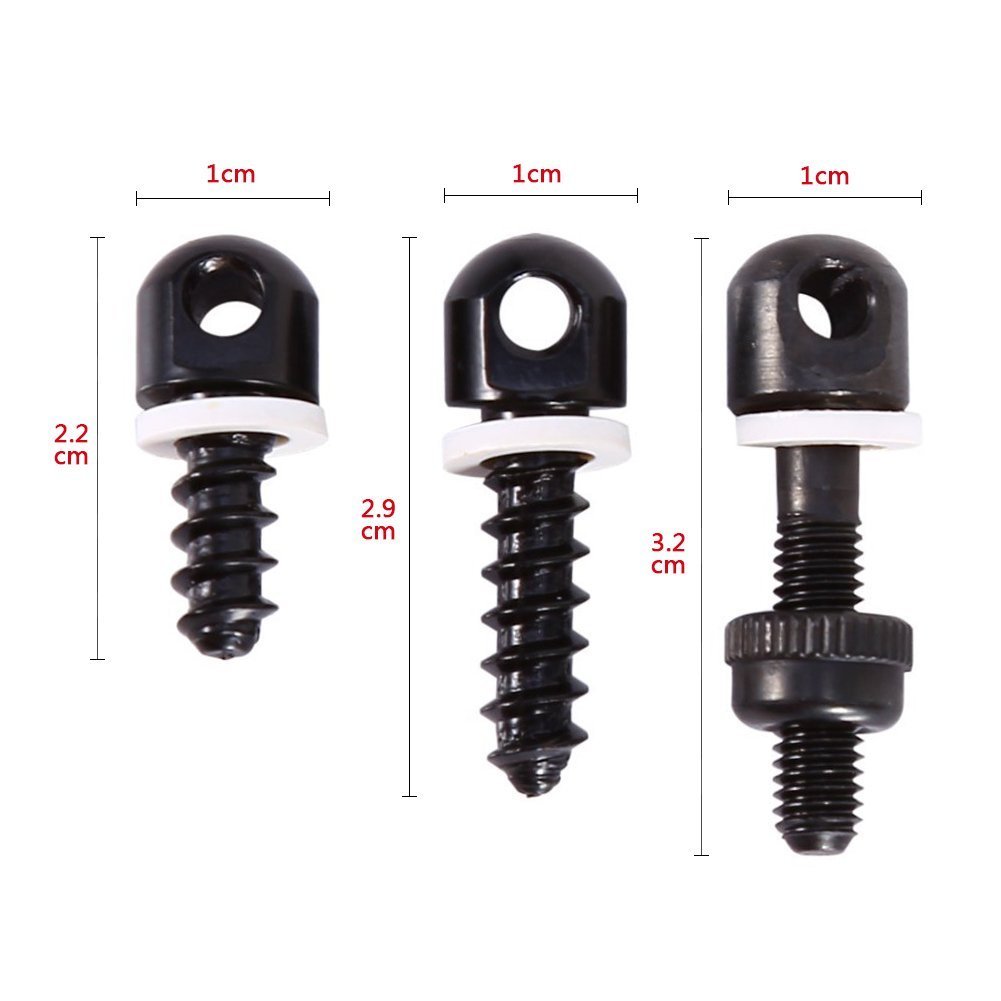 GUGULUZA Set di Viti per Cinghia Fucile, 1/2" e 3/4" Legno Vite e 7/8' Bullone con Dado