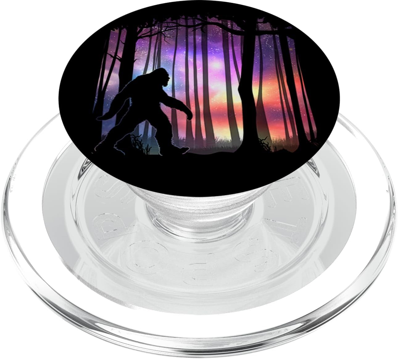 Bigfoot Northern Lights Sasquatch Galaxy Space Lover PopSockets PopGrip for MagSafe