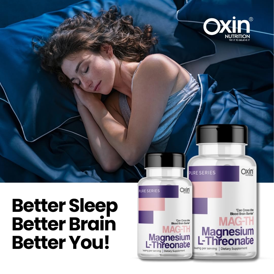 Oxin Nutrition Magnesium L-Threonate (MAG-TH) 144mg – Advanced Brain Health Supplement for Cognitive Function, Memory, and Focus – Supports Relaxation & Healthy Aging (60 Capsules) — Amazon image 3