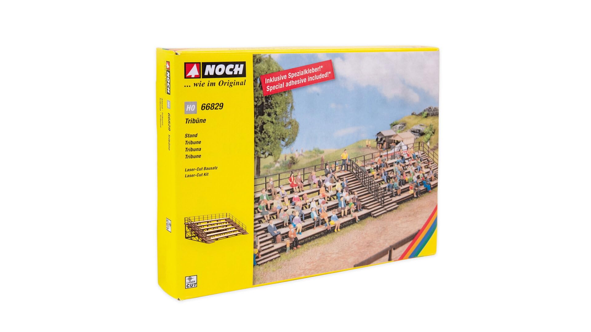Noch 66829 HO Scale Grandstand Bleachers Laser-Cut Kit