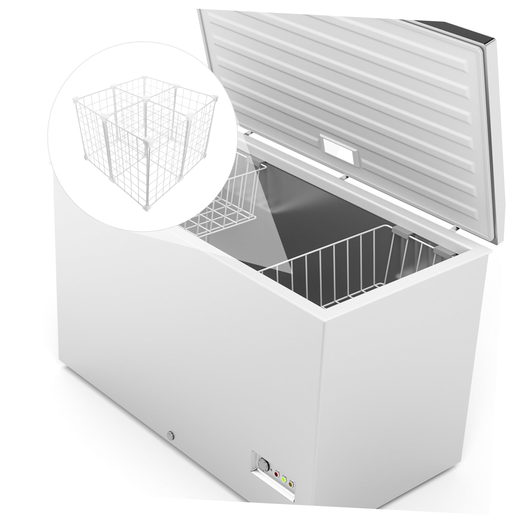 Hemobllo Organizador de Congelador de Alambre Metálico Divisor Resistente para Nevera y Congelador Profundo Cesta Separadora para Almacenamiento de Mariscos y Alimentos con Diseño Estable y