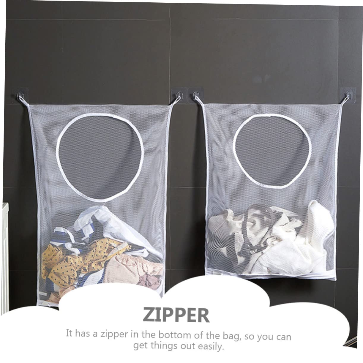 Didiseaon 4sets Borsa Porta Biancheria Rete Con Gancio Sacchetto Per Abbigliamento e Accessori Organizzatore Per Casa e Viaggi Materiale Resistente e Leggero