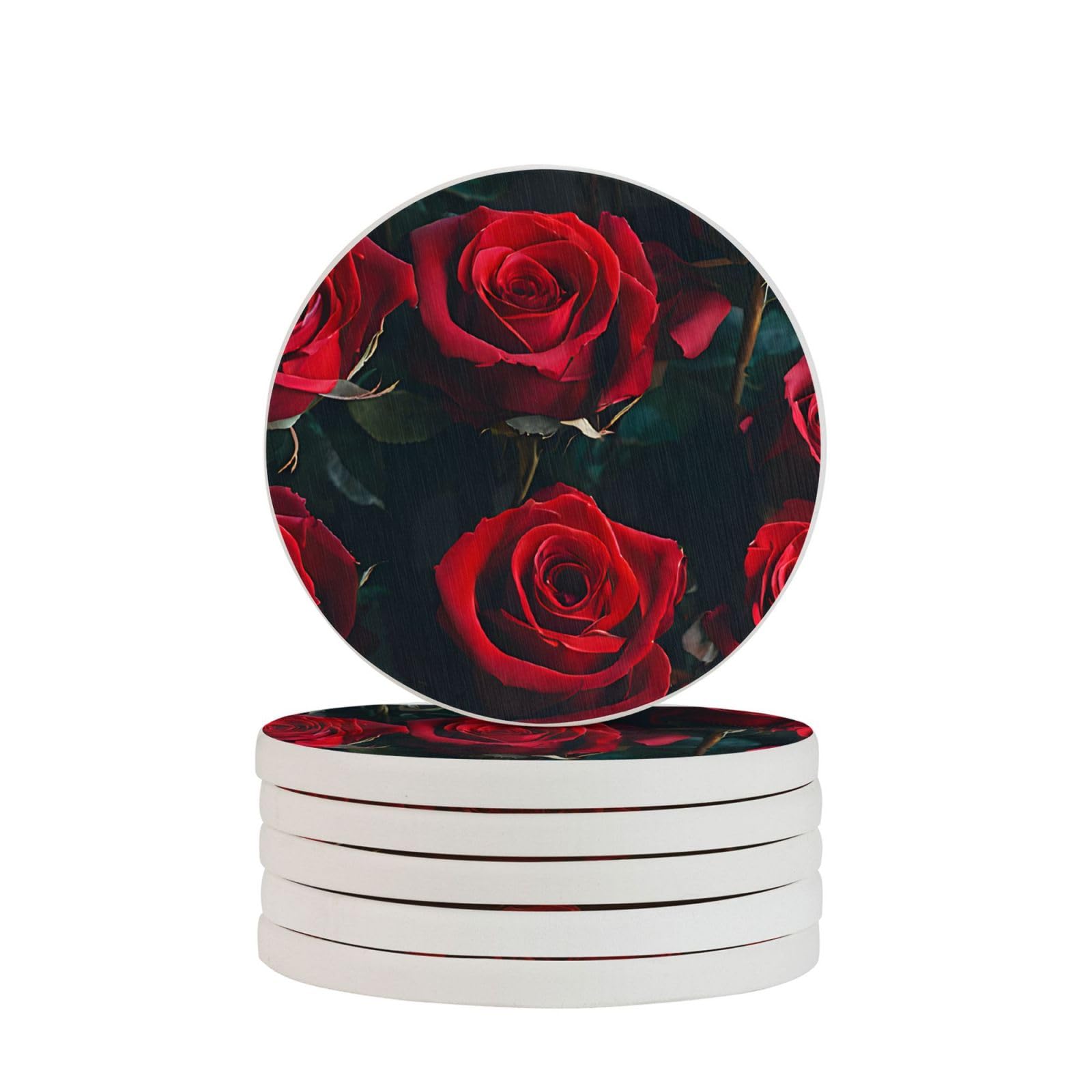Dessous de verre diatomite séchage rapide tasses bouteilles rose noir
