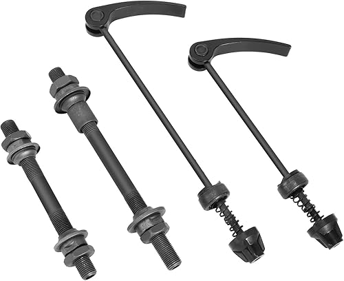 Miniatura 5 de QKURT Juego de liberación rápida para bicicleta, 1 par de eje de bicicleta eje hueco para bicicleta, brochetas de liberación rápida para bicicleta