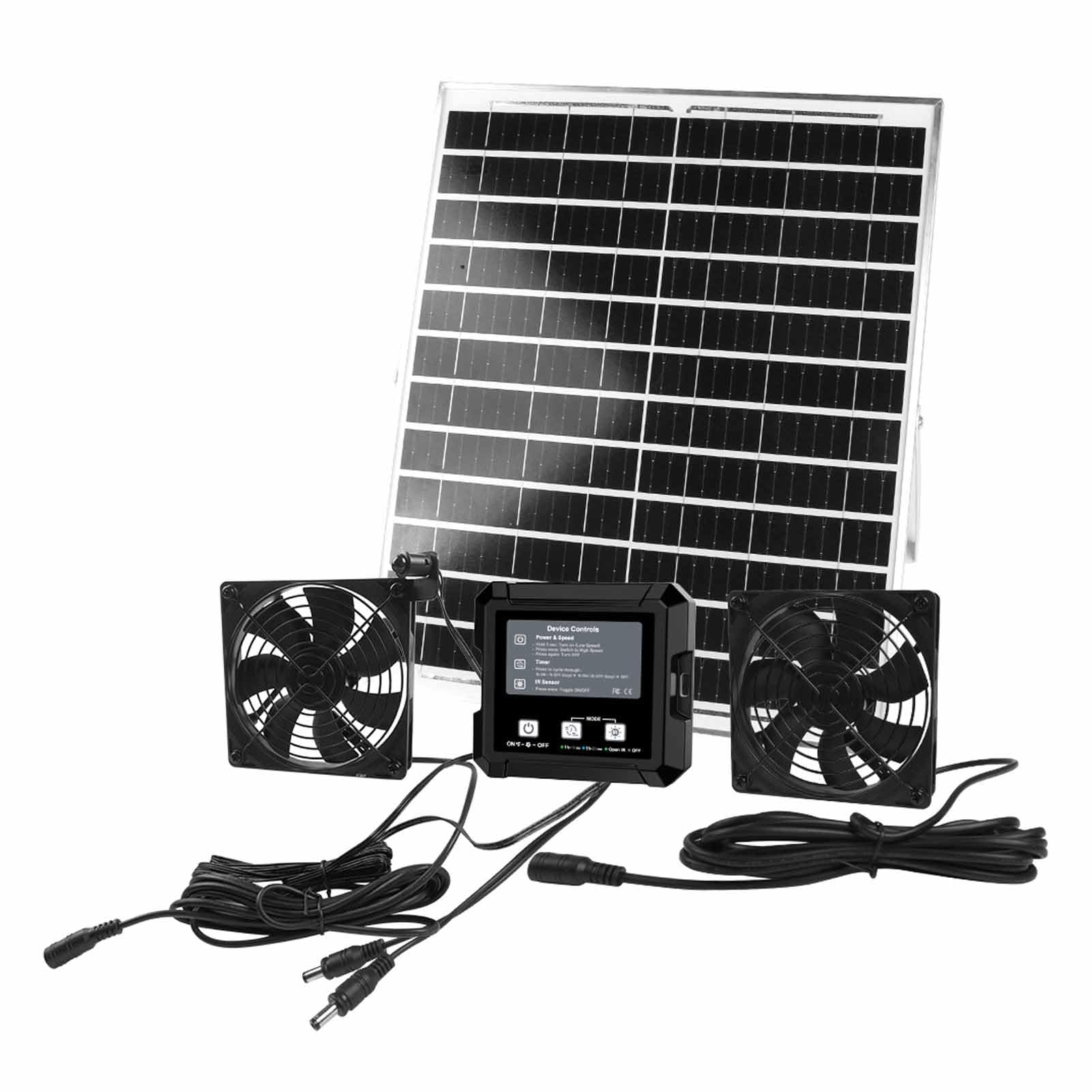 Extractor de Energía Solar para Gallinero de Alta Velocidad con Sensor Infrarrojo para Ventilación Eficiente en Gallineros