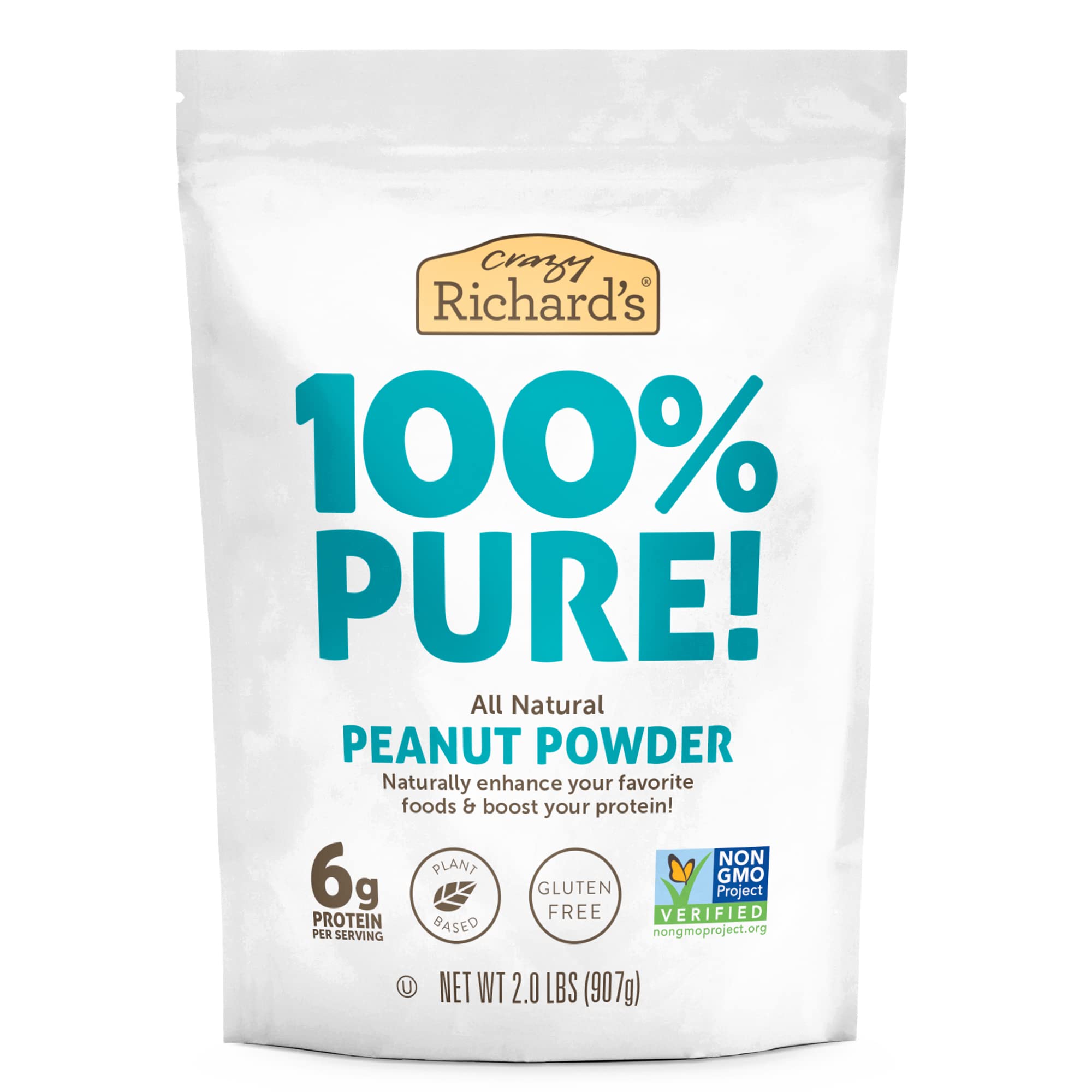 Crazy Richard’s 100% Pure All-Natural Peanut Powder, Powdered Peanut Butter No Sugar Added, Bulk Pea