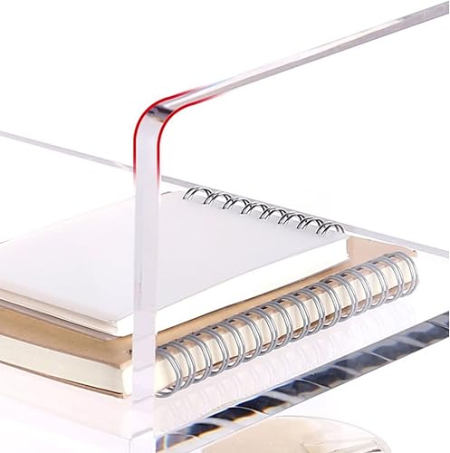 Miniatura 4 de Estantería para dormitorio, estantería de escritorio transparente expandible, pequeña, ajustable, de acrílico, organizador de escritorio, para