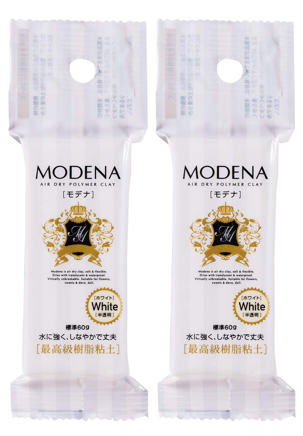 Pajiko resina argilla Modena 60g bianco due set