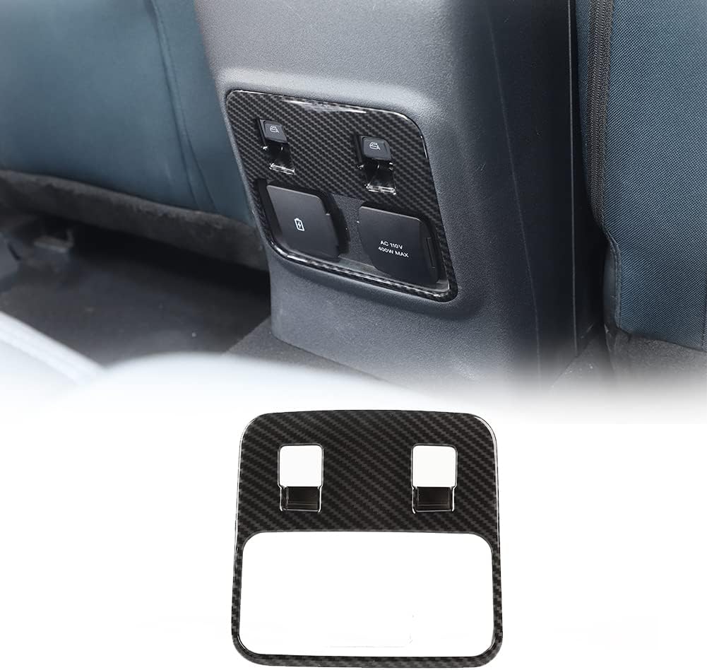 Hgcar ABS Automobile Rear Window Control Panel Decorative Cover Trim for Bronco 2021 2022 2023(Not fit Bronco Sport), Carbon Fiber