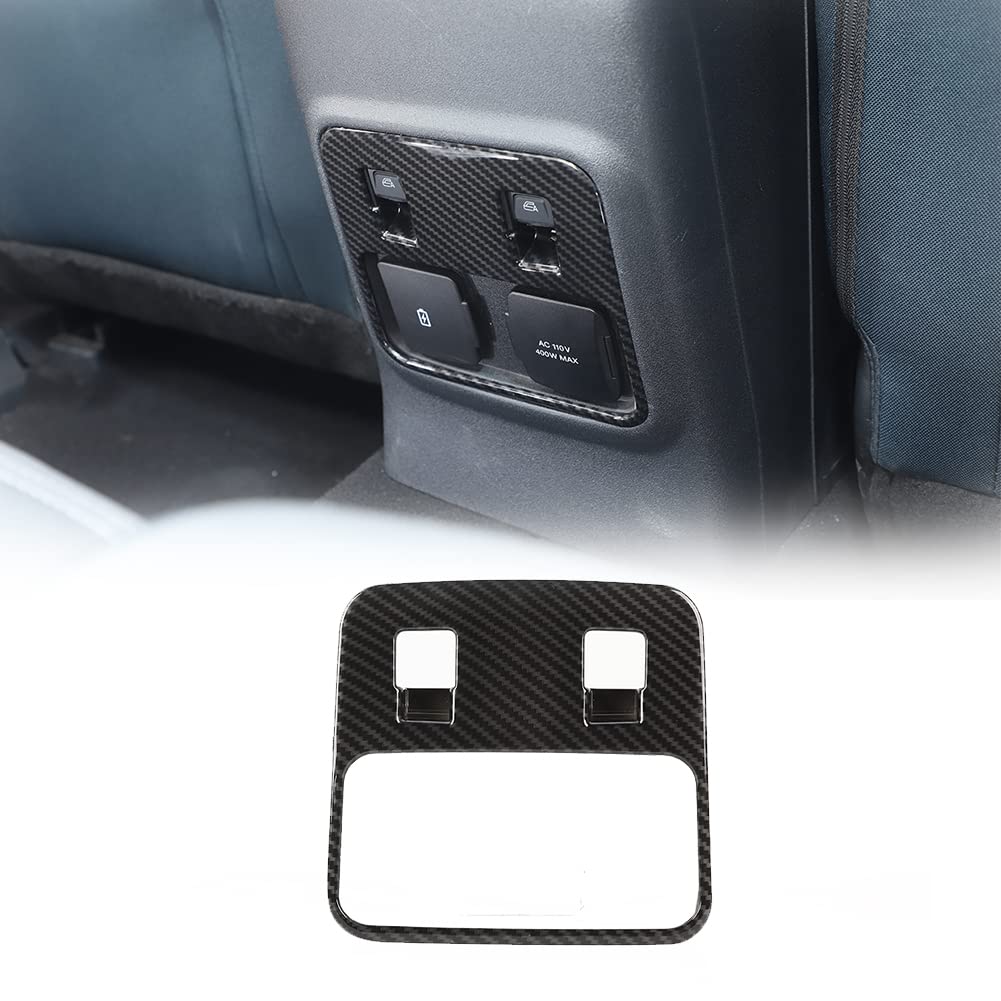 ABS Automobile Rear Window Control Panel Decorative Cover Trim for Bronco 2021 2022 2023(Not fit Bronco Sport), Carbon Fiber