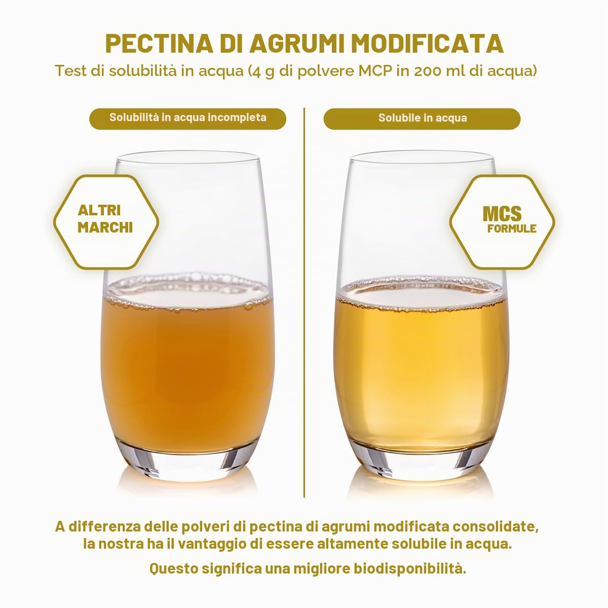 Polvere modificata di pectina di agrumi - 450 grammi - L'unico MCP che si dissolve completamente in acqua - Prodotto nell'UE