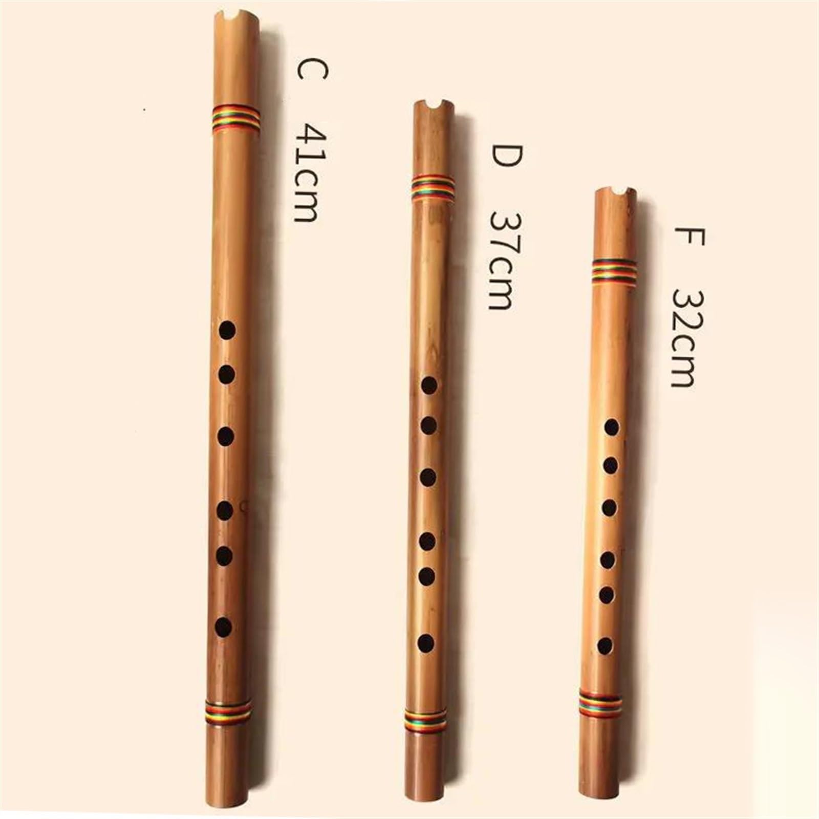 Flauta De Bambú Para Principiantes Flauta De Bambú Tradicional China De 6 Agujeros Flauta Vertical Clarinete Instrumento Musical Color Madera(D)