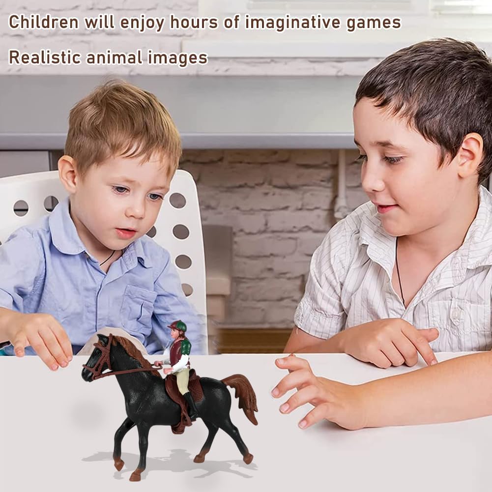 Horse Toy, Horse Rider for Kids, Horse Toys Playset with Cowboy, Farm World Horse Club Rider with Horse Figurines 4