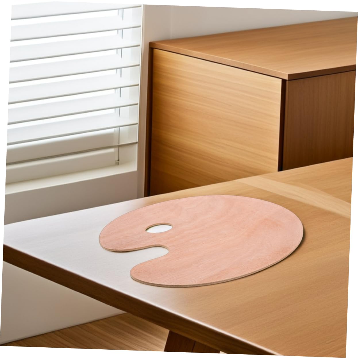SHINEOFI Tavolozza Ovale in Legno per Pittura Artistica, 2 Pezzi