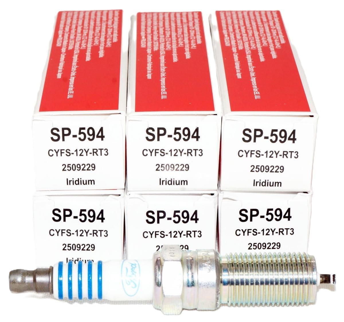 OverstockDirect Genuine OEM SP594 Iridium Spark Plugs (6 pack) CYFS12YRT3