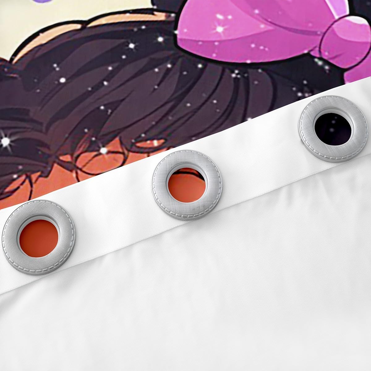 African Black Afro Girls Blackout Curtains,Princess Bowknot Tale Dreamy Window Drapes for Girls Women,Rainbow Cloud American Romantic Purple Window Treatments Grommet Top 2 Panel Set,42Wx90L inch