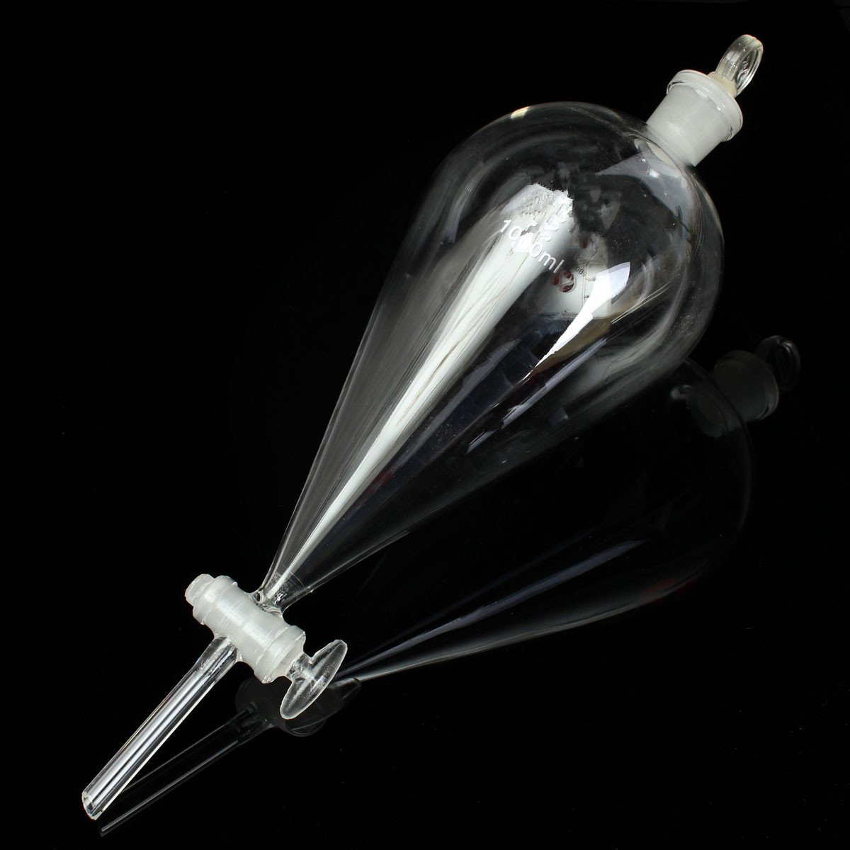 ChaRLes 1000ml Labor-Glas-Separationstrichter mit Glass Stopcock-Wissenschaft