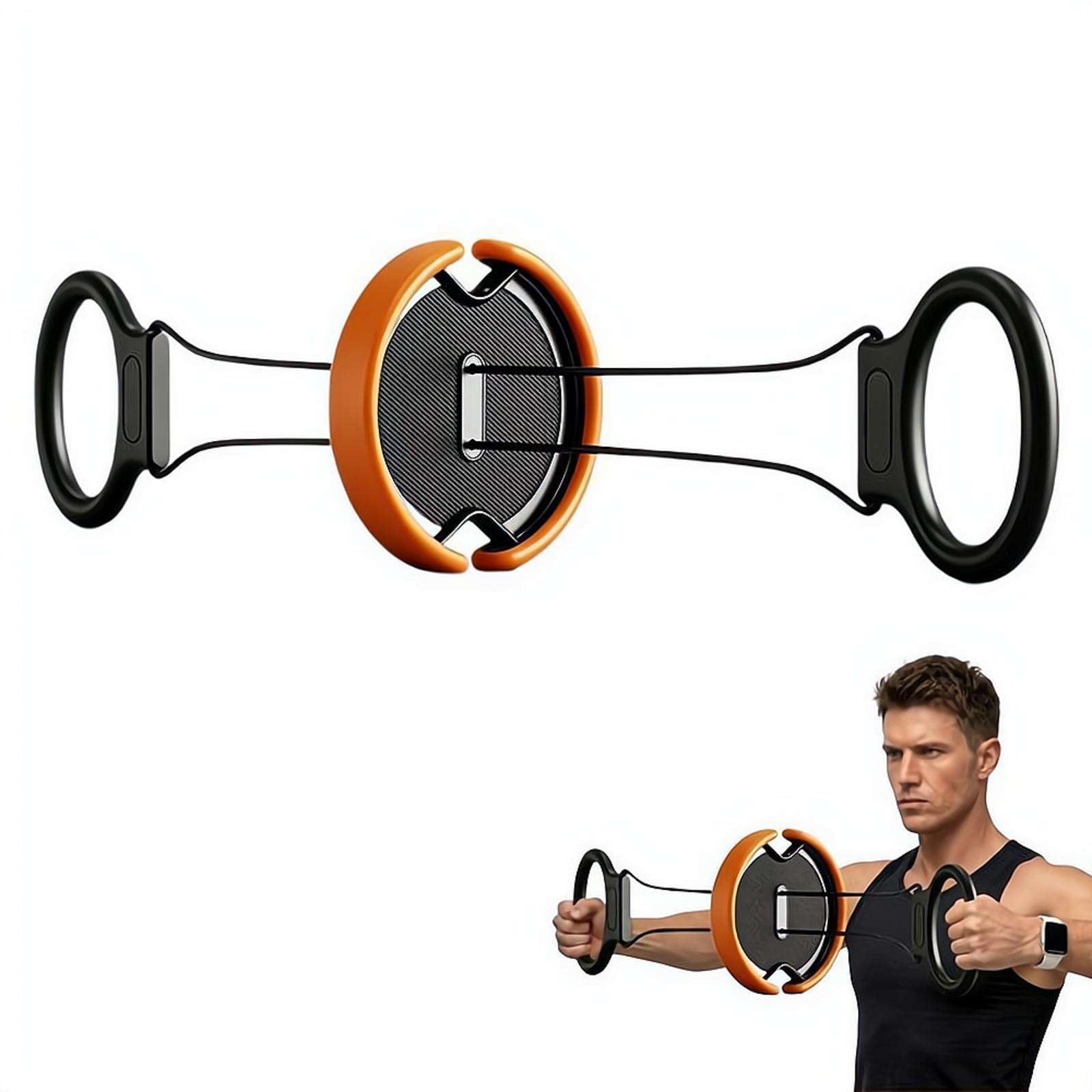 Portable Chest Expander and Upper Body Workout Equipment, Tension Flywheel Twister Arm Trainer, Adjustable Design Arm Exerciser and ChestFly Machine, for Shoulder Chest Back Training