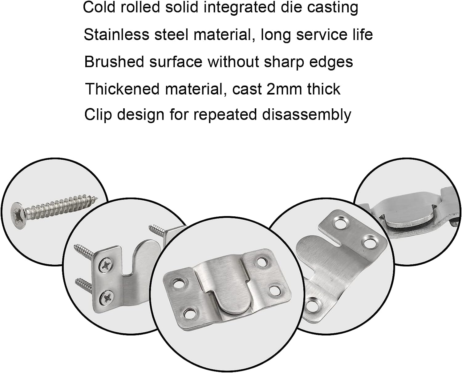 Möbel-Unterputz-Halterung / Z-Clips Aus Edelstahl - 2 Sets Für Bilderrahmen, Kopfteile, Spiegel - Inkl. Schrauben