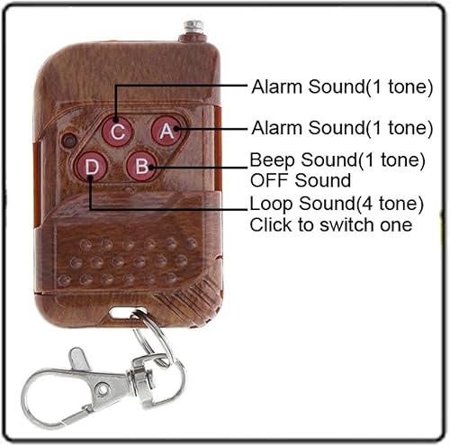Miniatura 3 de 7 sonidos ruidosos alarma de advertencia de coche policía incendio sirena bocina altavoz con control remoto marrón 12 V 100 W (2 unids control