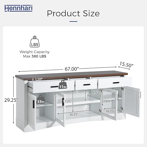 Miniatura 10 de Moderno soporte de TV LED con cajones para TV de 50, 55, 60, 65, 70 pulgadas, centro de entretenimiento con almacenamiento y estantes, soportes de