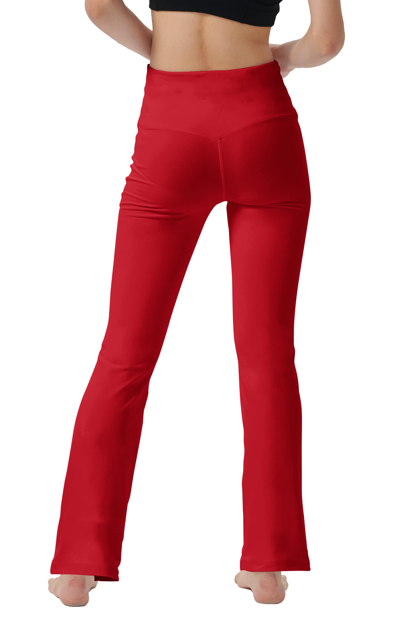 LaiEr Pantaloni da Yoga per Le Donne Controllo della Pancia Allenamento Bootleg Pantaloni a Vita Alta Pantaloni Elasticizzati a 4 Vie con Tasche Interne