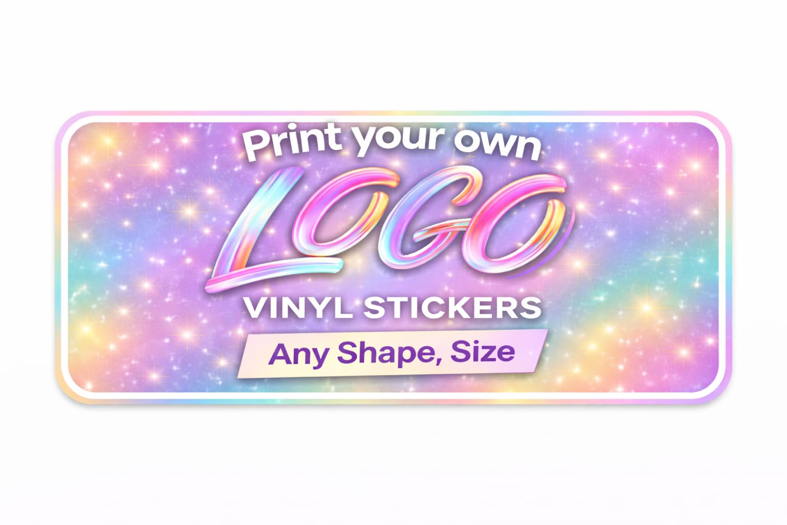 Personalised Waterproof Colour Vinyl Stickers Decals- Contour Cut Custom Product Labels Sheet, Circle Large Logo Stickers for Business and Personal Bottle Label (Rectangular)