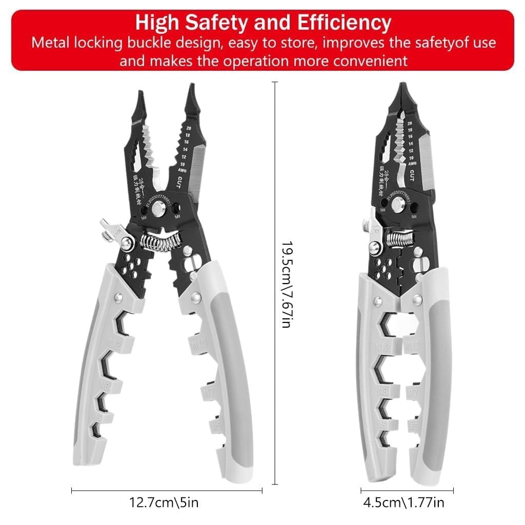 ONISHOMES 28 in 1 Self-Adjusting Multifunctional Wire Stripper & Cutter Pliers Tools For Electricians, 8-Inch Wire Crimping Tool, Universal Automatic Cable Cutting, Crimping Tool