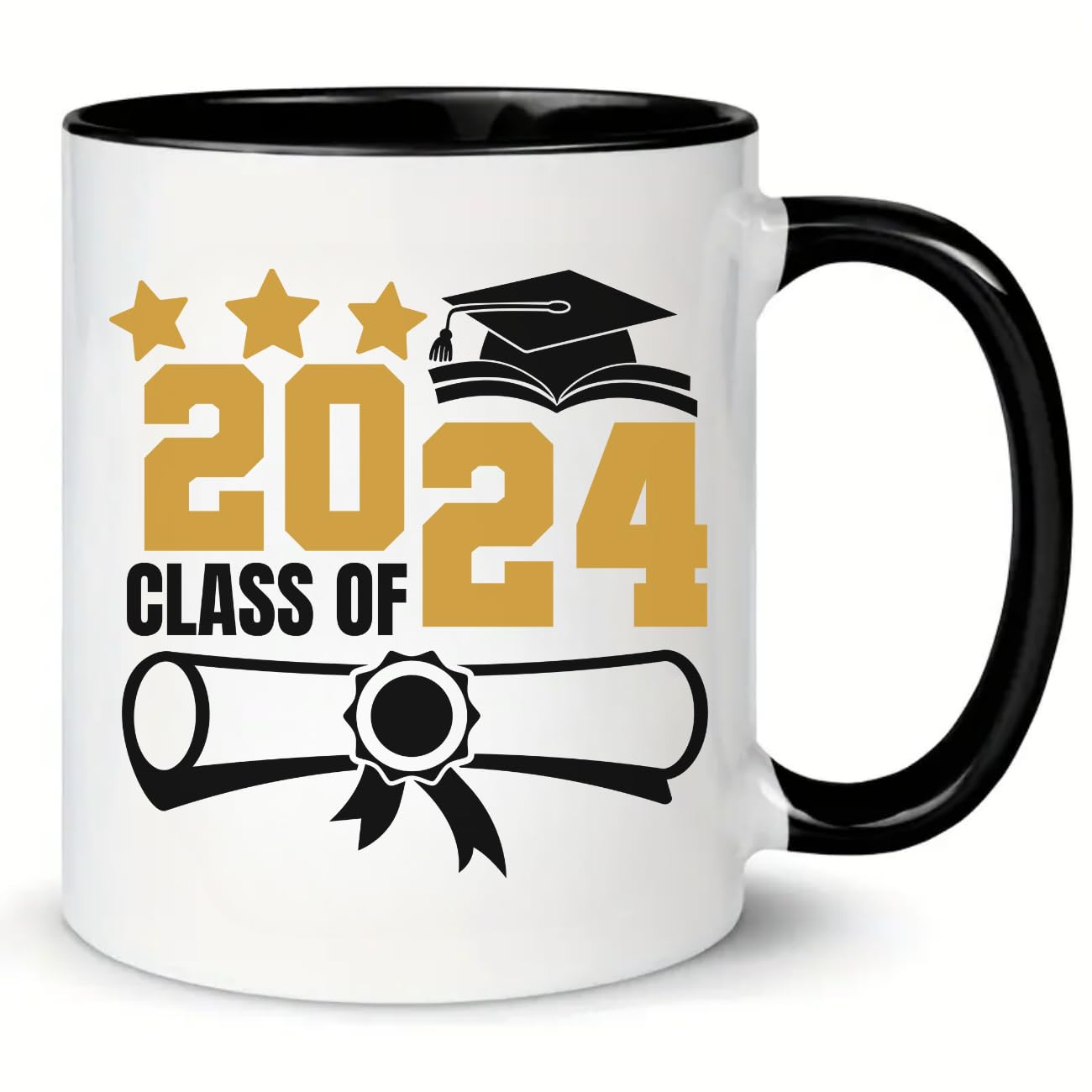 MissDaisy Senior Class of 2024 Nailed It Graduation Ceramic Coffee Mug Tea Cup For College Grad Student Graduate 11 oz (Class of 2024)