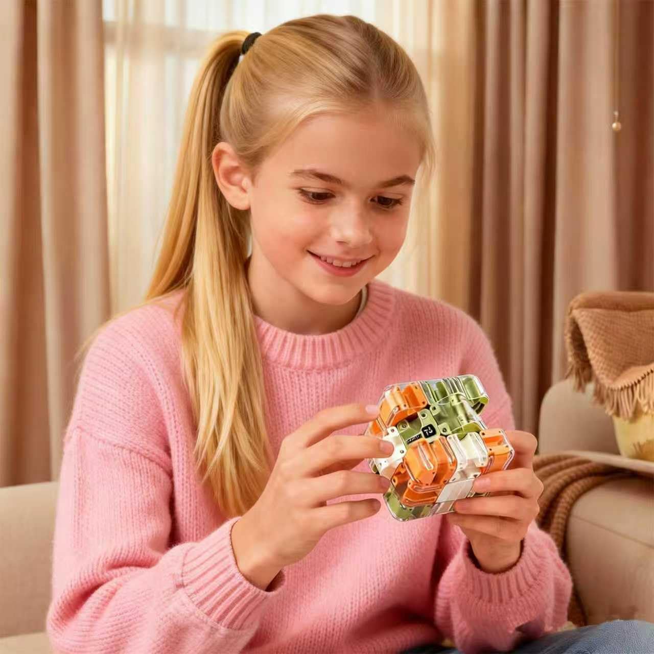 Cube Labyrinthe 3D Magnétique – Bille à Rouler – Casse-tête Spatial Pour Enfants Et Adultes – Idée Cadeau