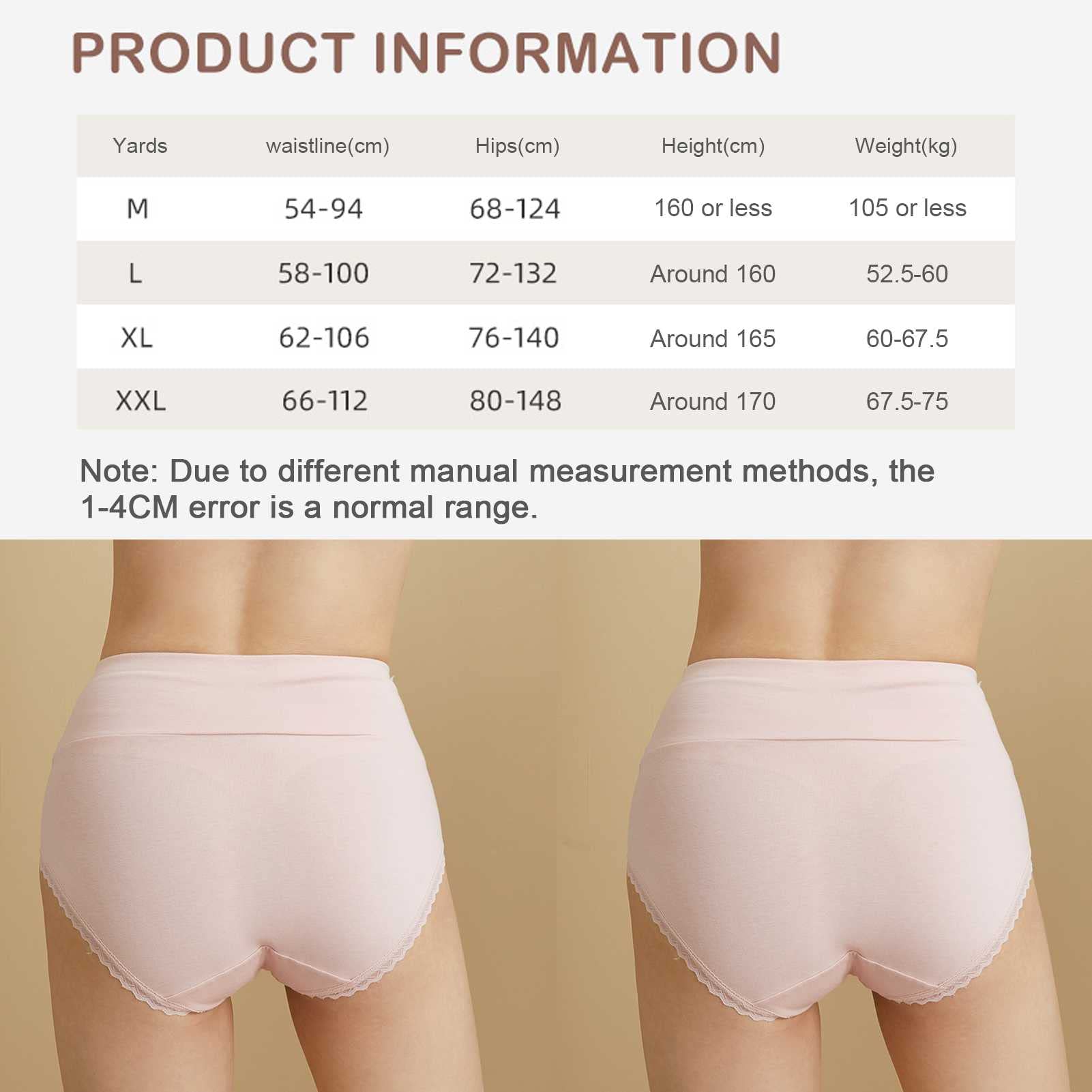 Wysokiej Jakości Kobiet Bielizna 3 Sztuk Koronki Postpartum Knickers Miękka Bawełniana Ciąża Majtki Rozciągnij wygodne(Size:M)