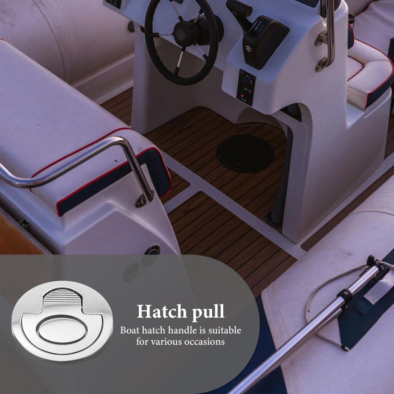 Toddmomy Zuglasche Für Yacht-Hardware Bündiger Hebegriff Lukengriff Für Boote Hebegriff Für Die Bootsdeckluke Bodenverriegelungen Für Boote Luke Schließfach Lukenzug Silver Rostfreier Stahl