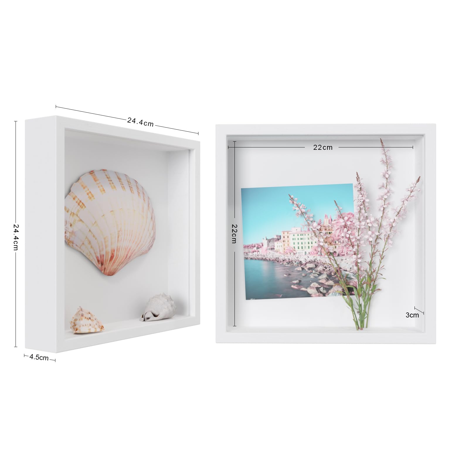 Cadre Photo 3D 27 X 22 Cm Profond Objet En Bois à Remplir 3D