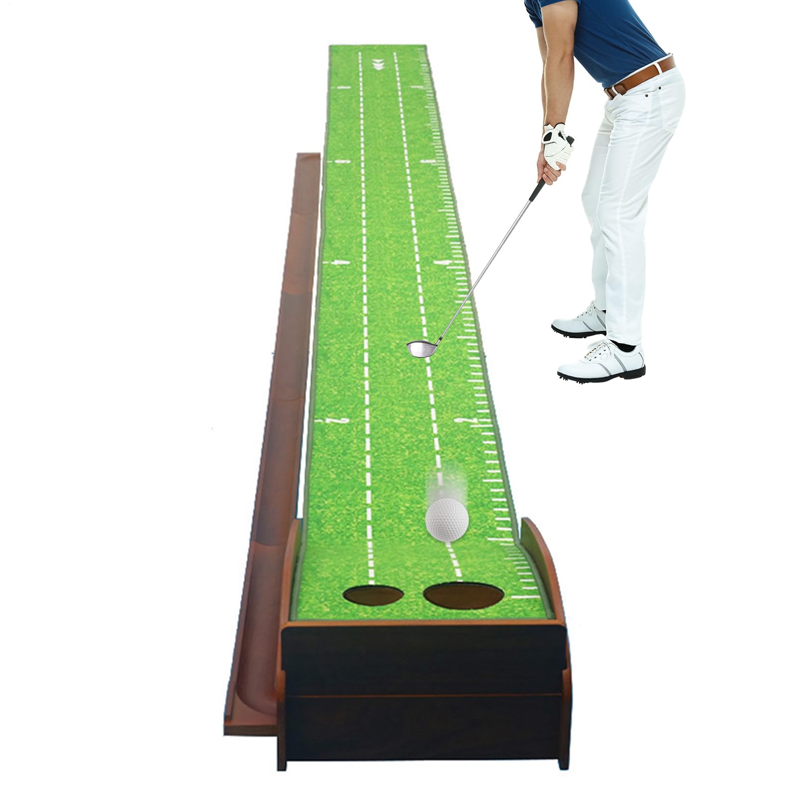 Golf Putting Mat De Madera Sólida Hecho Antideslizante Golf | Esterilla de putting plegable para hombres, mujeres, adultos, exteriores, jardín, patio y hogar