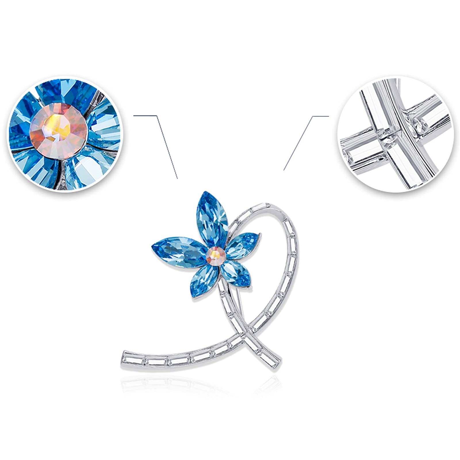 Broszka Pin dla Kobiet Moda Męska Broszka Pin dla Kobiet - Kryształowa Broszka Ubrania Szalik Szal Kapelusz Dekoracja Akcesoria dla Kobiet Ubrania Akcesoria Ślubne Urodziny Akcesor,C