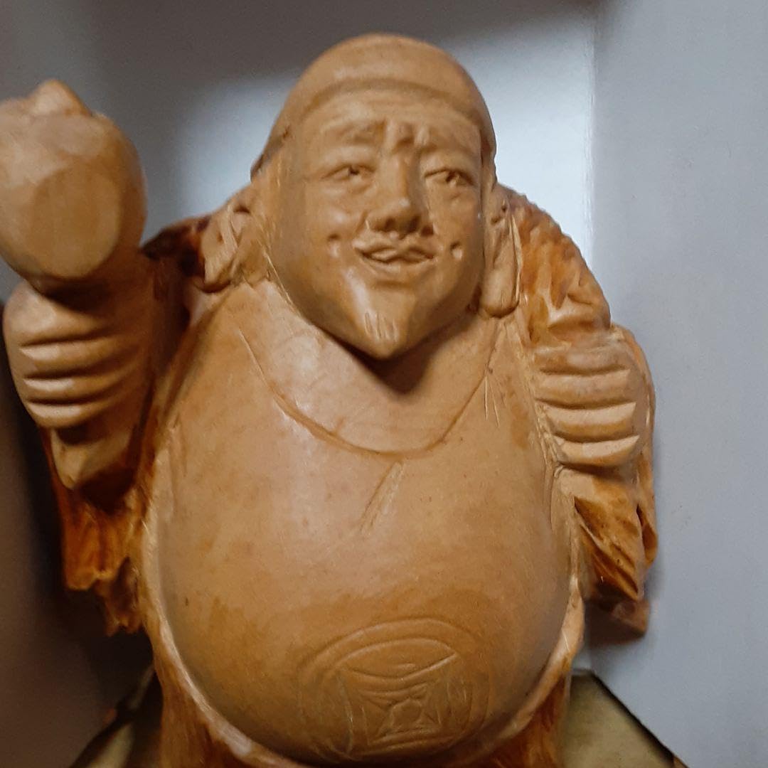 Amazon｜七福神7体セット 一刀彫 木彫り サイズ高さ約11cm幅約6cm