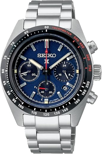 SEIKO PROSPEX SPEEDTIMER Solar Chronograph Solar Chronograph, Curved Sapphire Glass, Mens Watch, Navy, Overseas Model