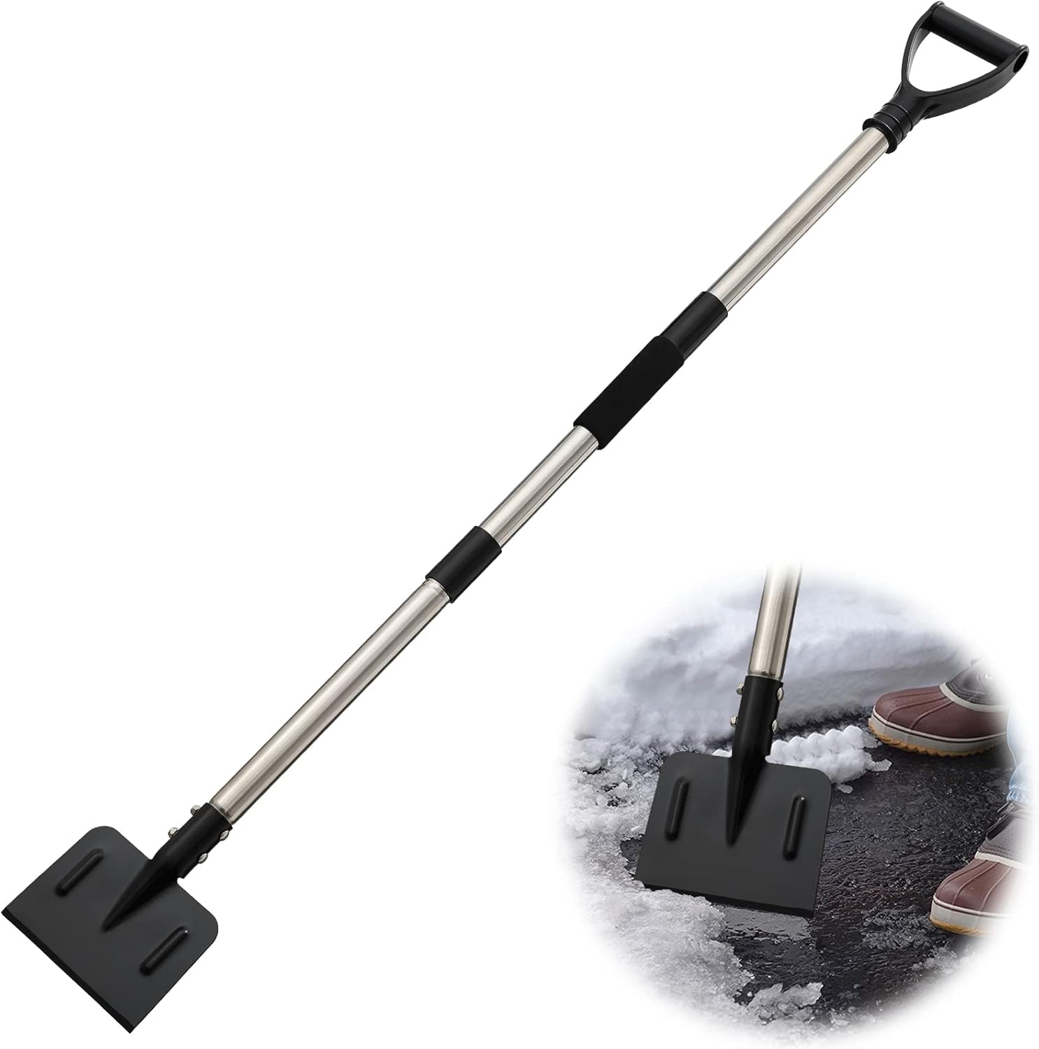 Snow Ice Chopper for Driveway and Sidewalk, Heavy Duty Steel