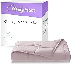 Dailydream Kinder Gewichtsdecke, 3,2Kg, 104x150cm, kuschelig rosa
